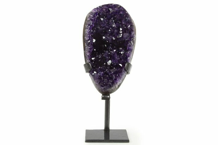 Sparkling Amethyst Geode With Metal Stand - Uruguay #342492